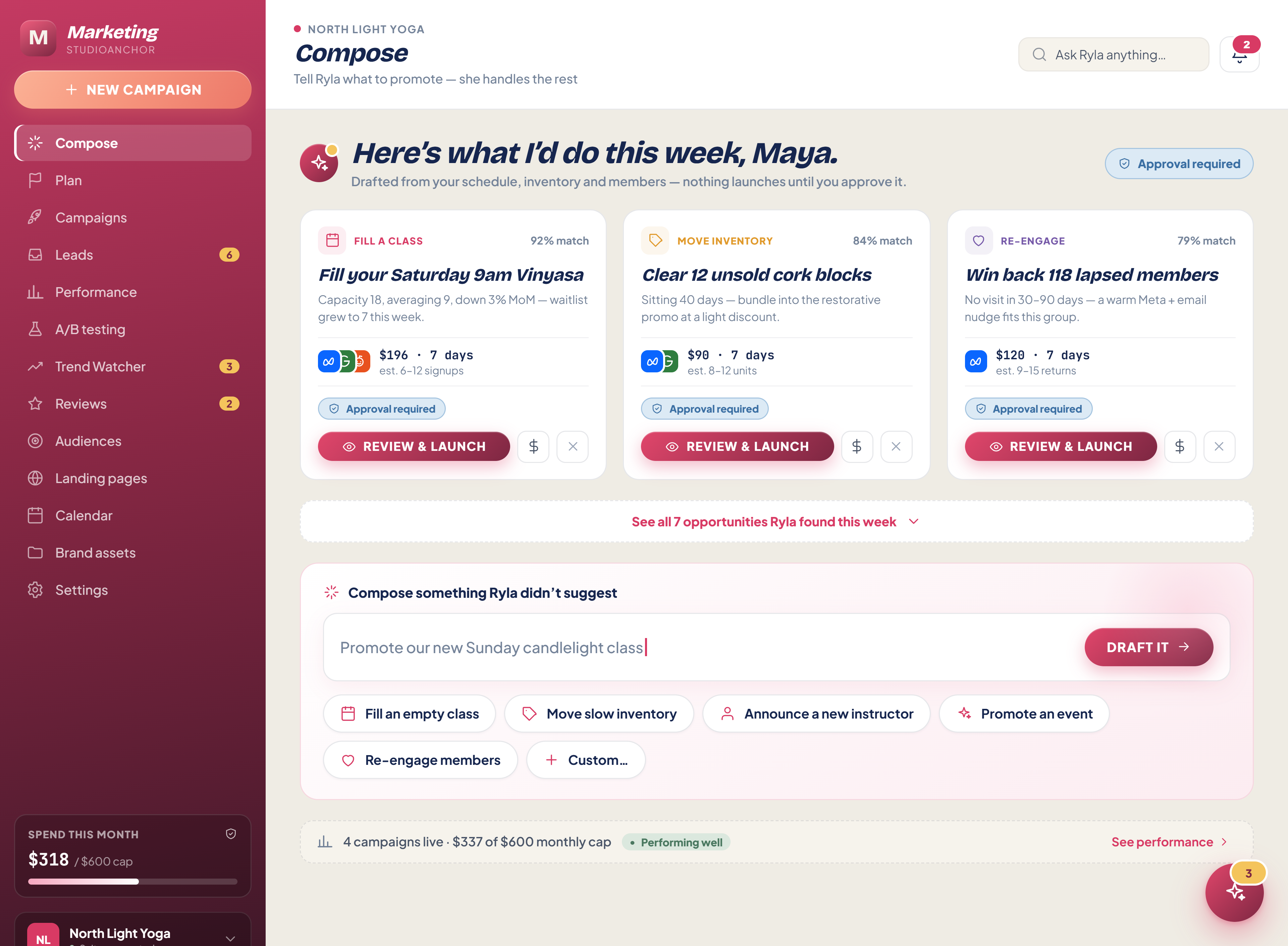 Marketing Compose home