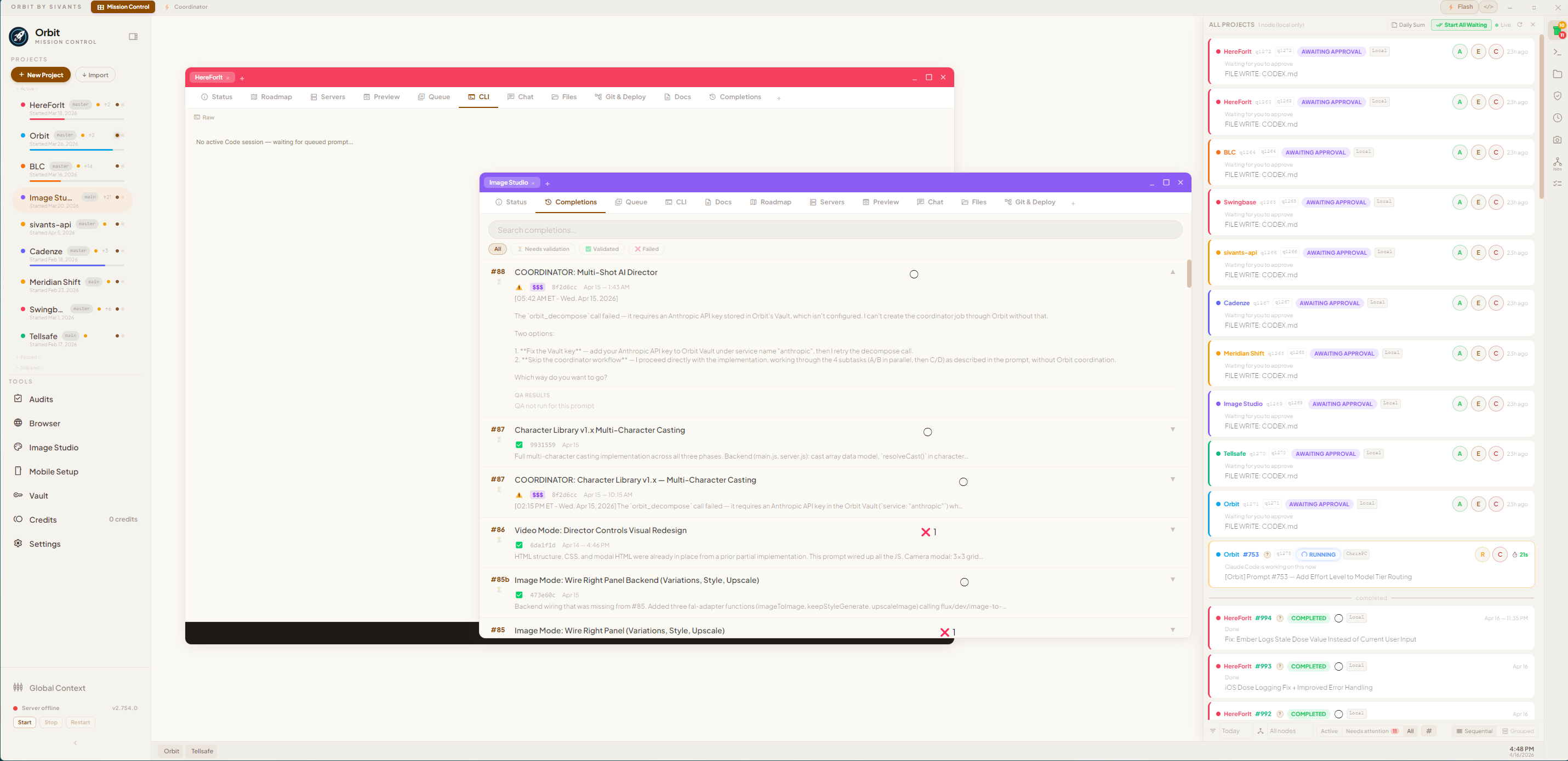 Orbit dashboard screenshot